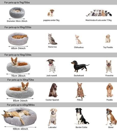 CALIYO Hundebett Mittelgrosse Hunde, Katzenbett Flauschig, Katzenkissen Hundekissen Waschbar, Trockn