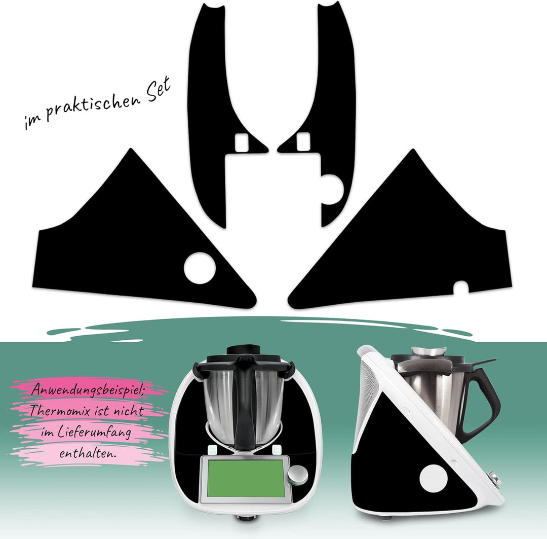 Finest Folia Deko Schutz Aufkleber kompatibel mit Küchenmaschine Thermomix TM6 Design Sticker Klebef