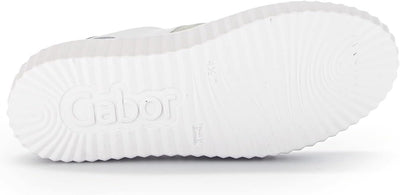 Gabor Damen Low-Top Sneaker, Frauen Halbschuhe,Wechselfussbett 37.5 EU Weiss, 37.5 EU Weiss