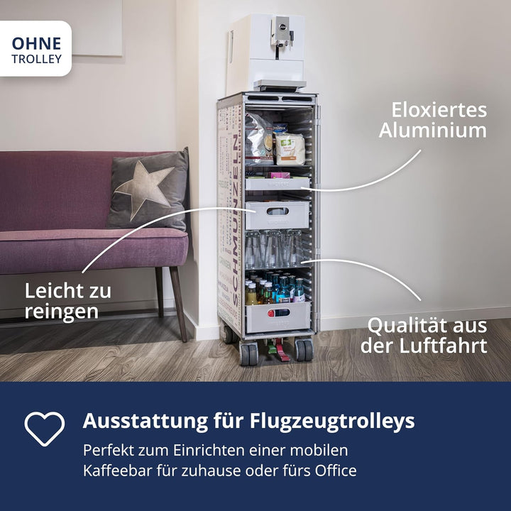 Ausstattungspaket für Flugzeugtrolleys und Airline Trolleys, Kaffeebar, Atlas-Norm