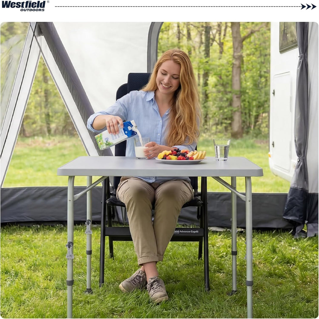 Westfield Outdoors Smart Star, Campingtisch Klappbar Höhenverstellbar Falttisch Wetterfeste Robuste