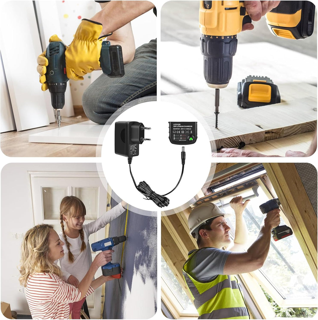 BAIFULAI Ladegerät Kompatibel Black&Decker Lithium 18V/20V Lithium-Akku Lithium-Ionen-Ladegerät BL20