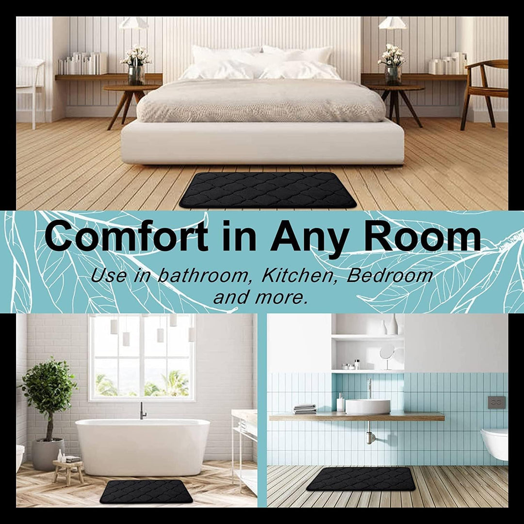 Homaxy Memory Foam Badezimmerteppich rutschfest Badematte Weich Badteppich Saugfähige Badvorleger Wa