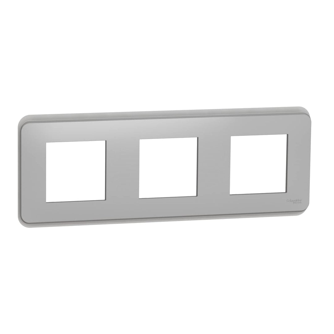 Schneider Electric NU400630 Unica Pro Rahmen, Aluminium, 3-fach