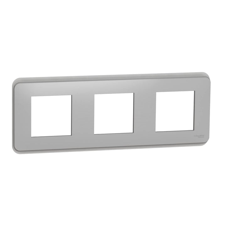 Schneider Electric NU400630 Unica Pro Rahmen, Aluminium, 3-fach