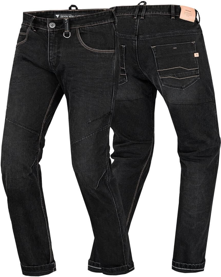 SHIMA DEVON Motorradjeans - Belüftete Elastische Slim Fit Biker Motorradhose mit FiberQL-Verstärkung