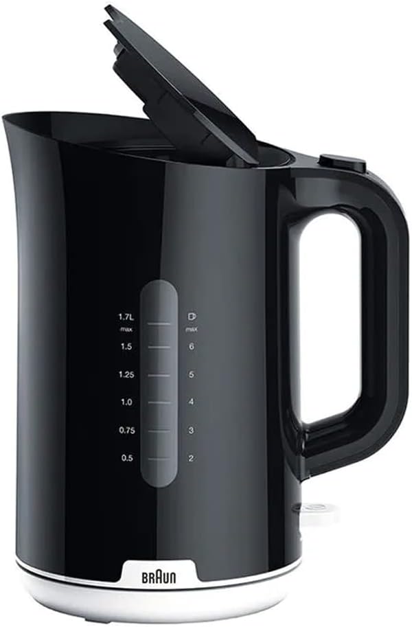 Braun Household Breakfast1 Collection Wasserkocher WK1100BK, 360° drehbar, Abnehmbarer Kalkfilter, 1