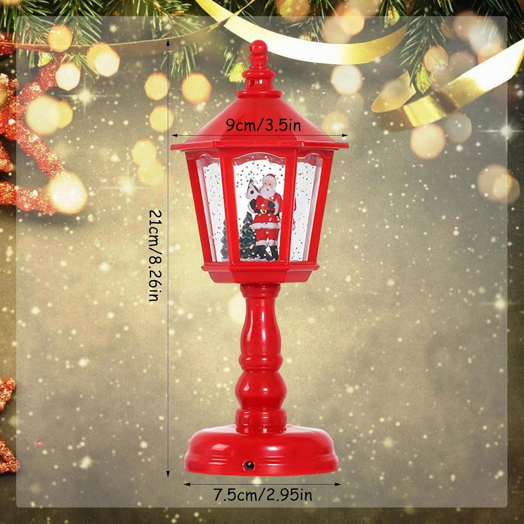 Weihnachtsdeko Laterne, Weihnachts Schneekugel Laterne mit Musik, Weihnachten Deko, Weihnachtslatern