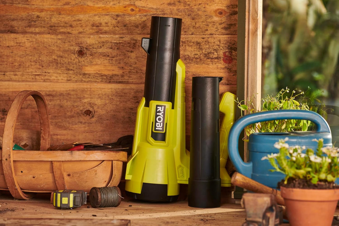 RYOBI 18 V ONE+ Akku-Laubgebläse RY18BLA-0 (145 km/h Luftgeschwindigkeit, Luftvolumen 7,1 m³/min; oh