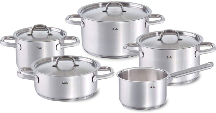 Fissler Family Line / Edelstahl-Topfset, 5-teilig, Kochtopf-Set , Töpfe mit Deckel, spülmaschinen-ge