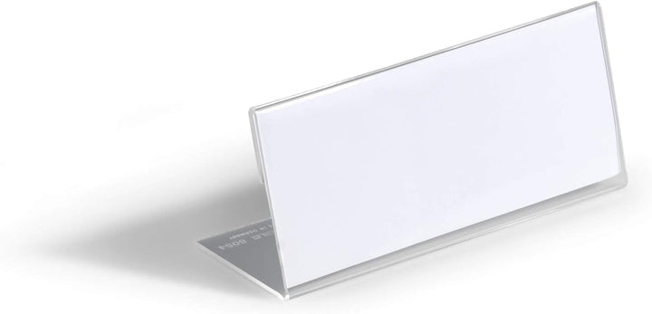 Durable Tischnamensschild L-Aufsteller (aus Acryl, 61 x 150 mm) 10 Stück, transparent, 805419, 61 x