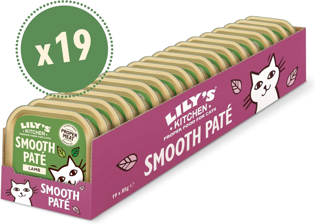 Lily’s Kitchen Premium Nass Katzenfutter für ausgewachsene Katzen 19 Schalen (19 x 85g) Lammfleisch-