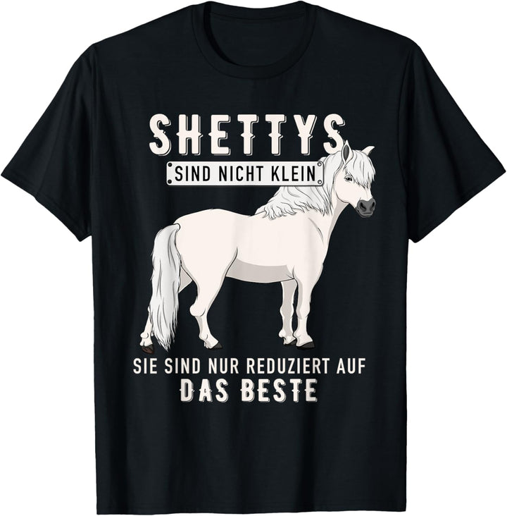 Nicht klein Kinder Pony Pferde Mädchen Sprüche Damen Shetty T-Shirt