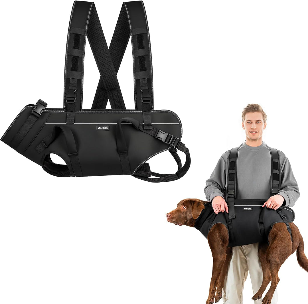 OneTigris Tragegeschirr für Hunde, Support Ridge Outdoor Hundetragehilfe für Wanderungen, Notfälle &