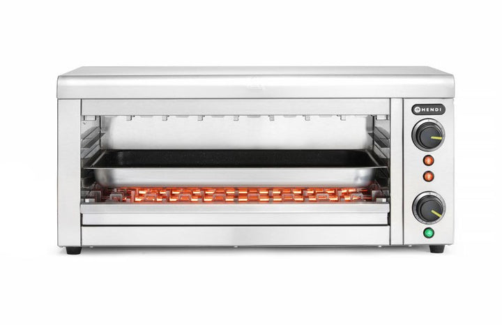 HENDI Salamander mit Quarz-Infrarotheizelement, Elektrogrill, Elektro-lift, Entspricht IPX3 Norm, 3