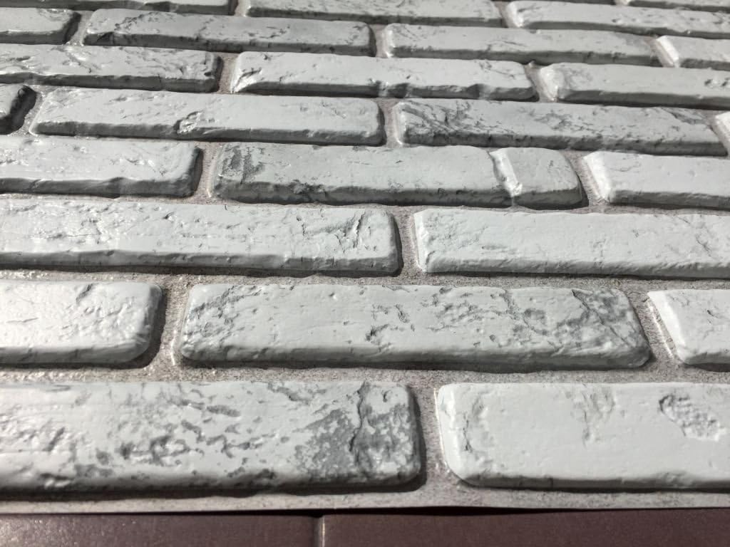 PVC-Kunststoff-Wandpaneele 3D Dekorative Fliesen Verkleidung – Ziegellicht - 20, 20
