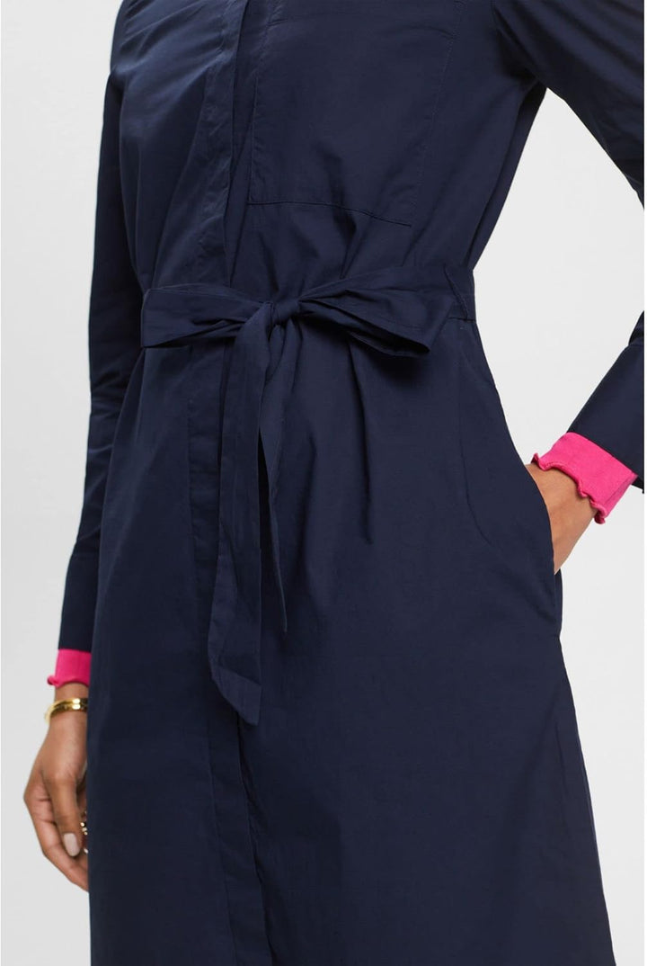 ESPRIT Damen 033ee1e328 Kleid 32 400/Navy, 32 400/Navy