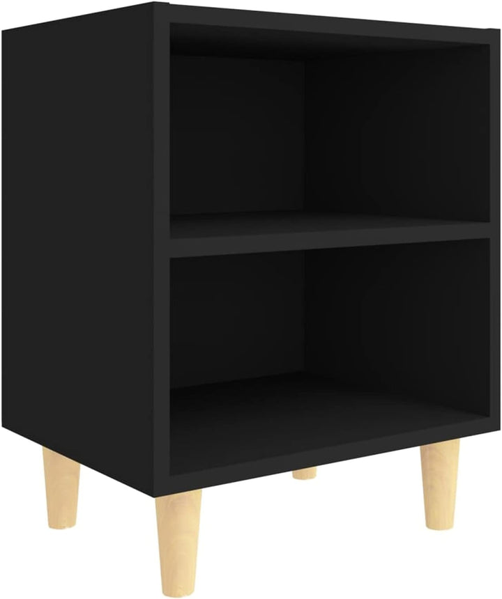 Susany Nachttisch mit Massivholz-Beinen Nachtschrank Schlafzimmer Nachtkommode mit Beinen Beistellti