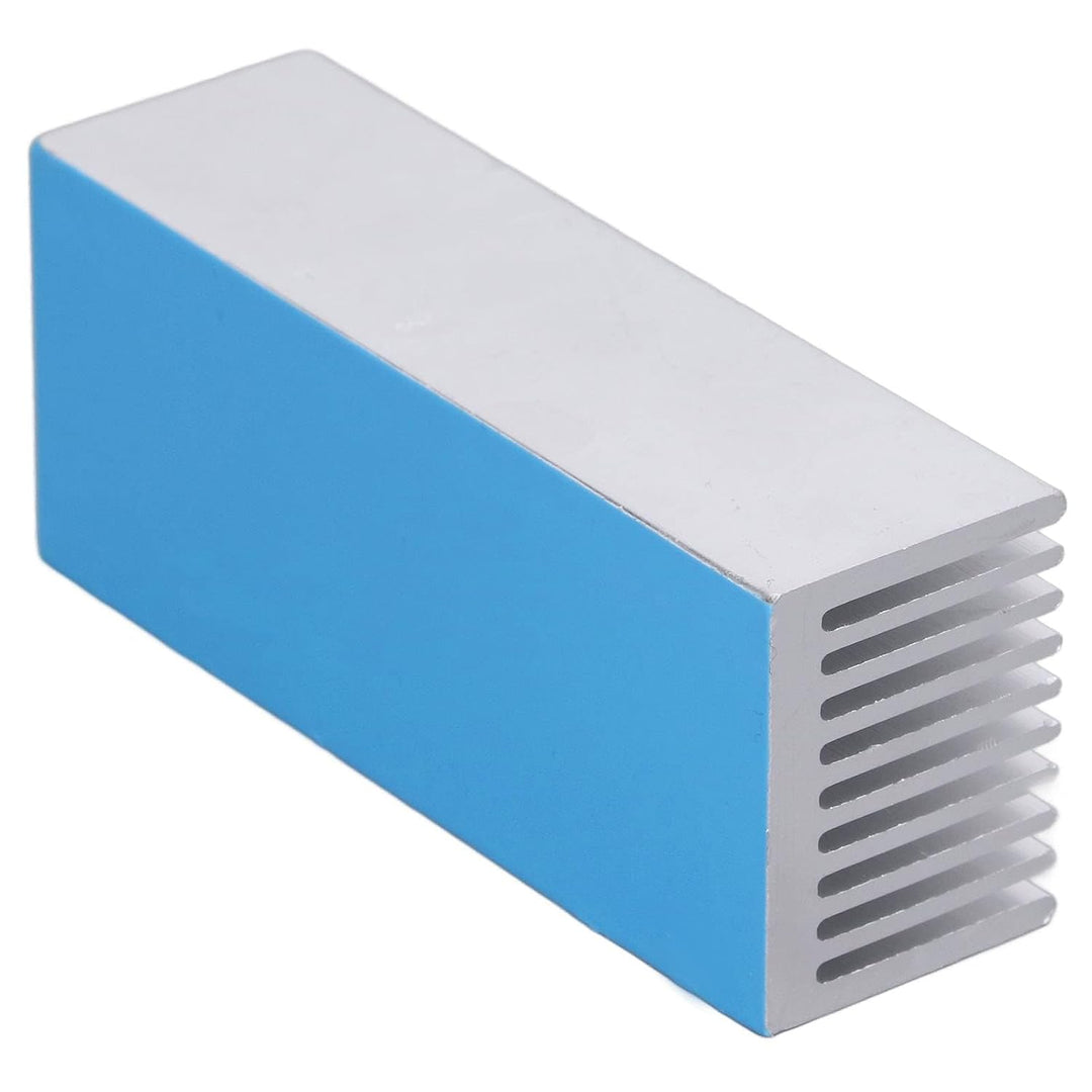 2 Stück Aluminium Kühlkörper Set 100x40x30mm mit Wärmeleitkleber für CPU und Leiterplatte Kühlung Wi