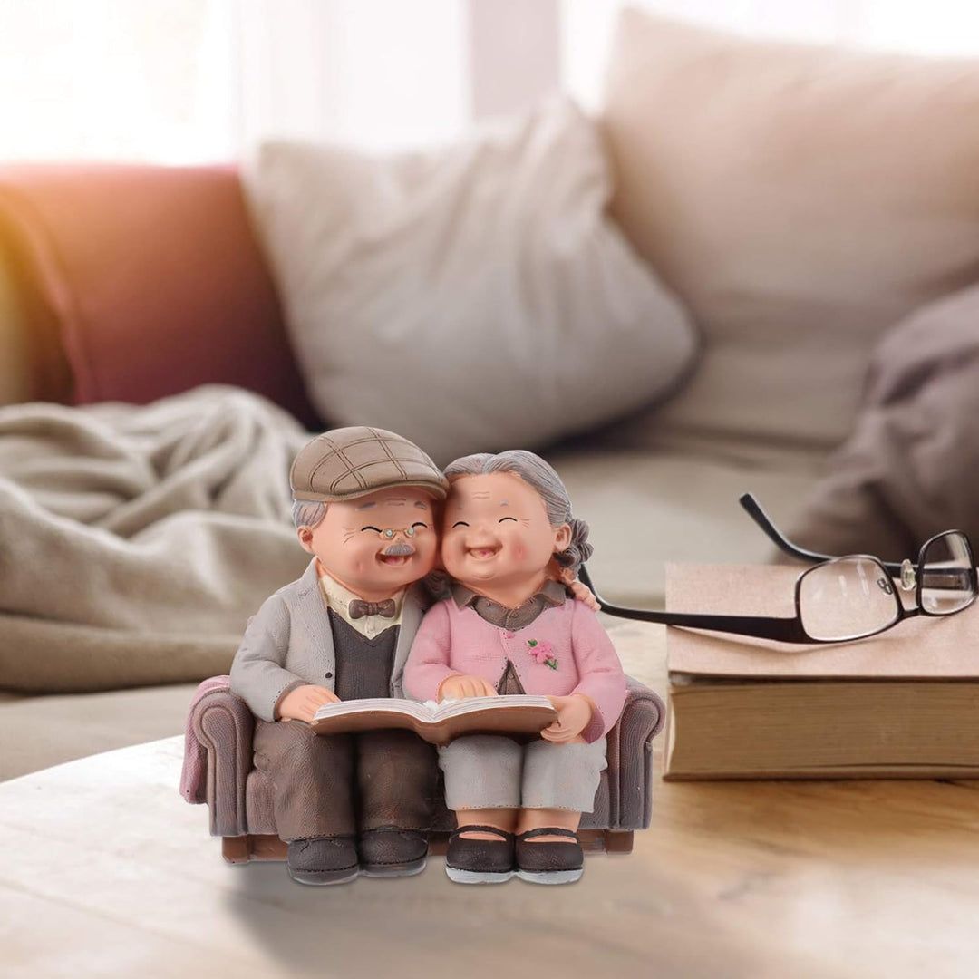 BESPORTBLE Miniatur Fee Garten Figuren Oma Opa Statue Kleine Feen Figuren Kuchen Figuren Älteres Paa
