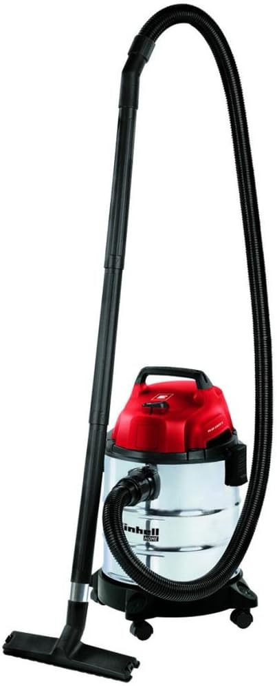 Einhell Nass-Trockensauger TC-VC 1820 S (1250 Watt, Edelstahlbehälter 20l, Blasanschluss, 4 Rollen,