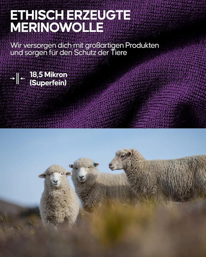 DANISH ENDURANCE Merino Schlauchschal Herren, Winter Loop Schal Damen, Multifunktionstuch, Bandana,