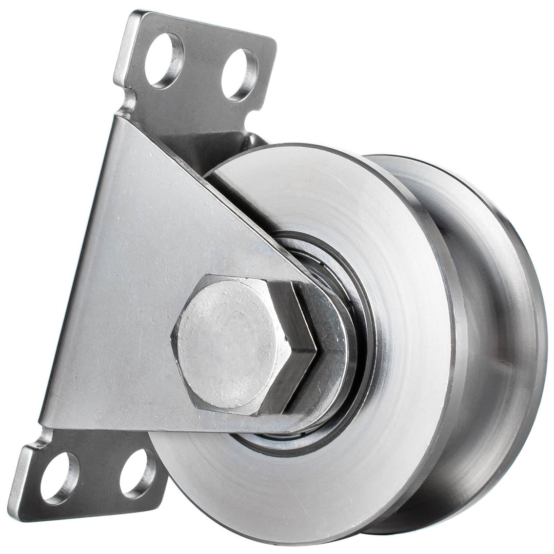 Umlenkrolle Stahlseil, Umlenkrollen für Seile, Seilrolle mit 2 Kugellager | 1 Stück 1 48mm_1 Stück,