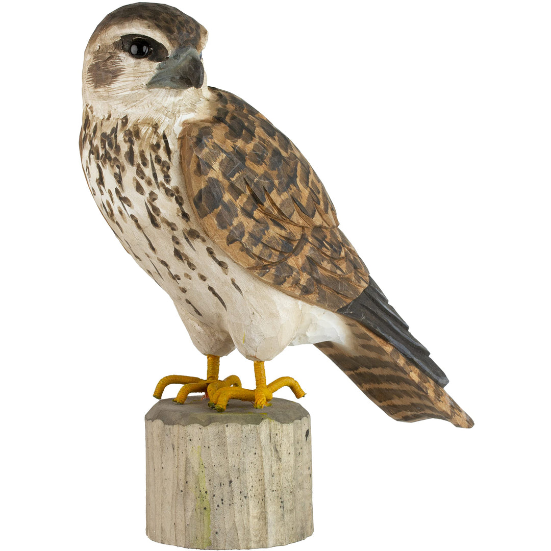 WILDLIFEGARDEN Wildlife Garden WG462 DecoBird Merlin - Handgeschnitzter Dekorative Vogel aus Holz -