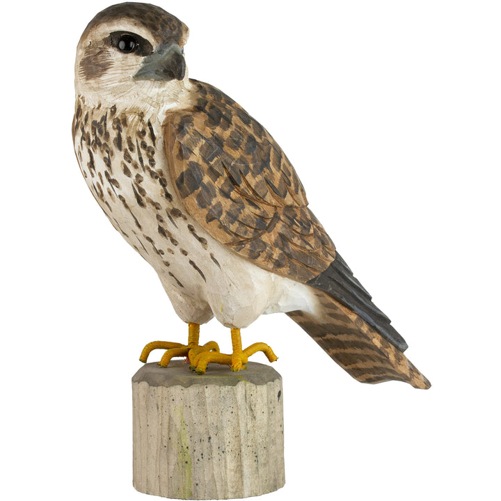 WILDLIFEGARDEN Wildlife Garden WG462 DecoBird Merlin - Handgeschnitzter Dekorative Vogel aus Holz -
