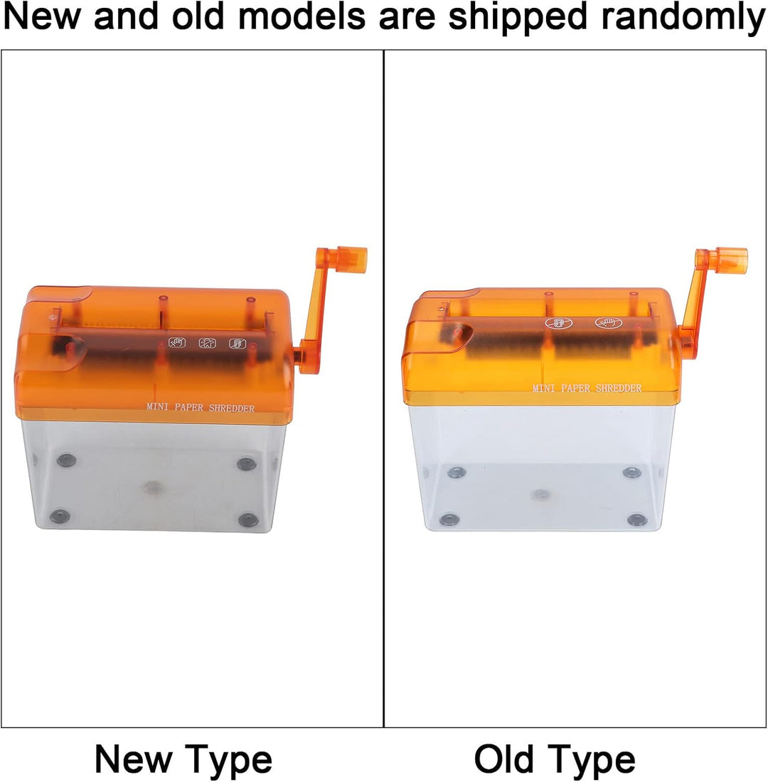 Tragbarer Manueller Aktenvernichter für Zuhause, Aktenvernichter mit 2 Blatt Kreuzschnitt, Handkurbe