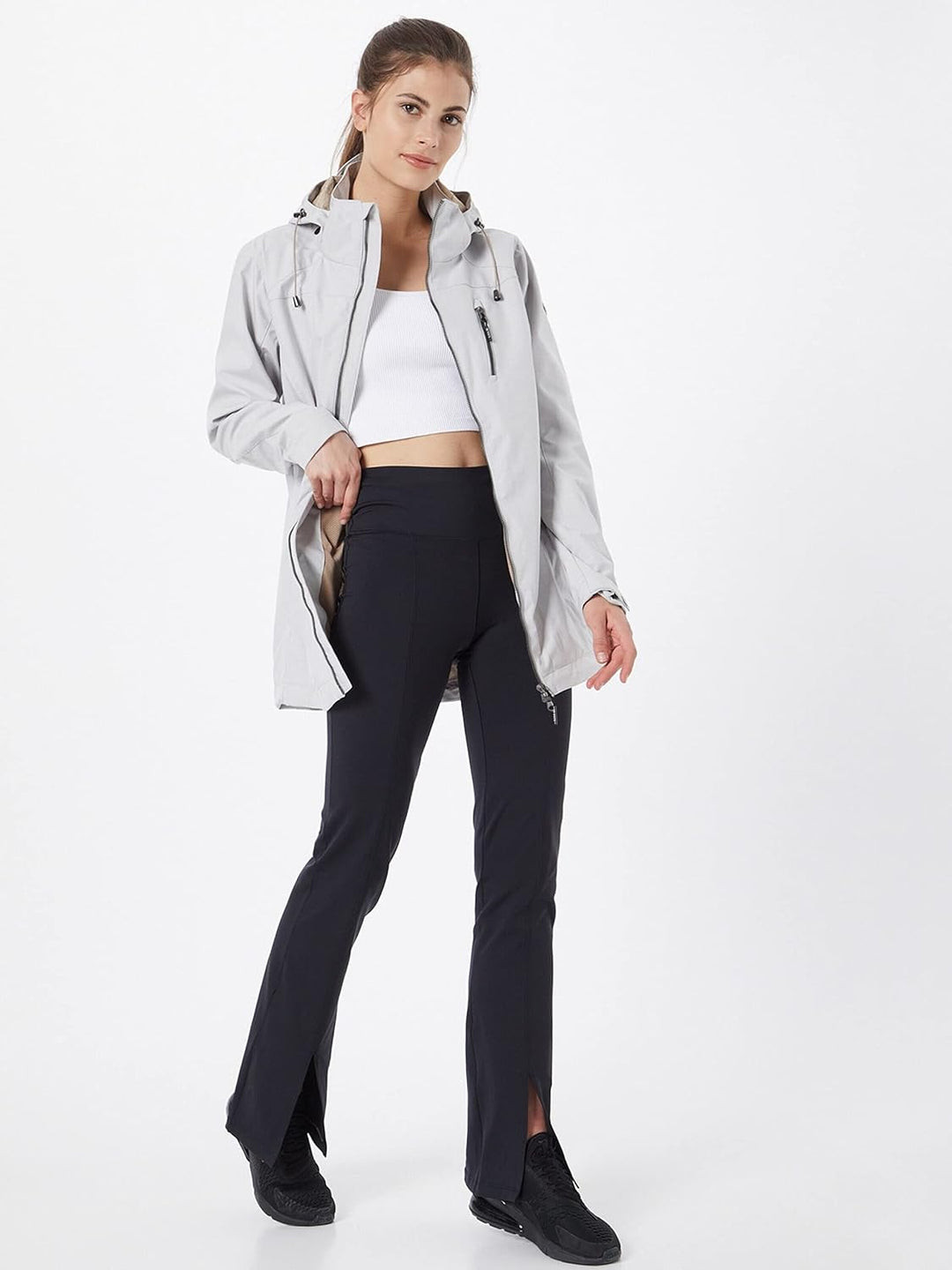 G.I.G.A. DX Damen Solena Softshelljacke mit abzippbarer Kapuze 50 hellgrau, 50 hellgrau