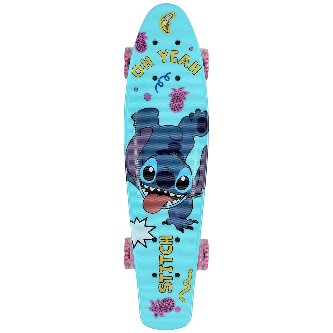 Paw Patrol Chase Holz Skateboard für Jungen 61cm, rutschfestes Brett 20-50kg Stitch 2, Stitch 2