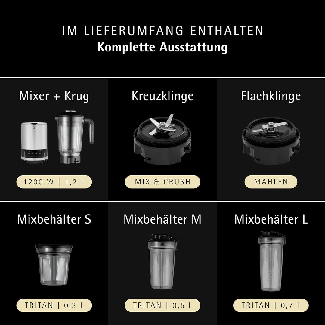 WMF Kult Pro Multifunktionsmixer Hochleistungsmixer, 30.000 U/min, Smoothie Maker, Standmixer, Ice-C