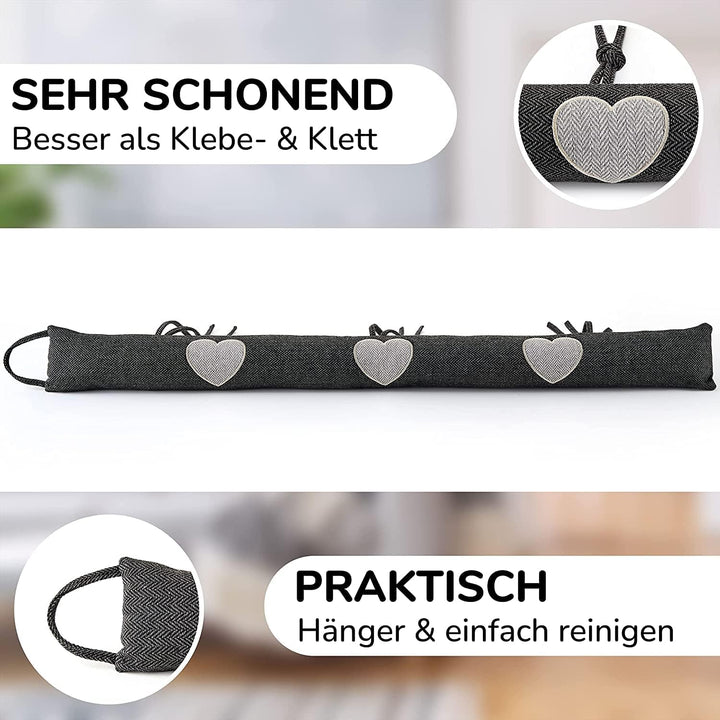 Zugluftstopper für Türen TESTSIEGER* Modell 2025-90cm Windstopper Tür extra dicht & langlebig zum En