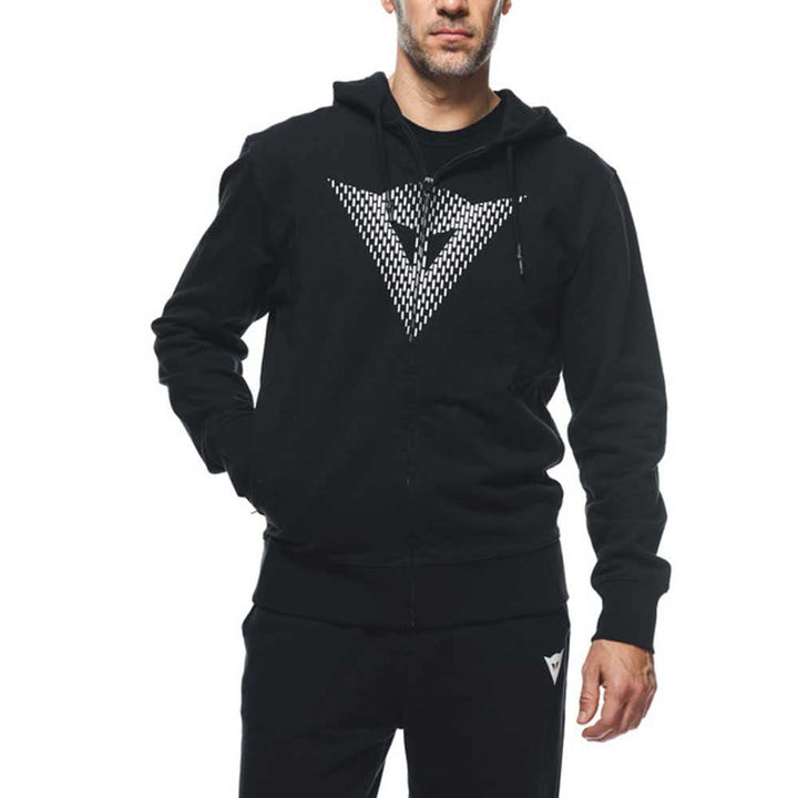 Dainese Herren Hooded Sweatshirt M Schwarz/Weiss, M Schwarz/Weiss
