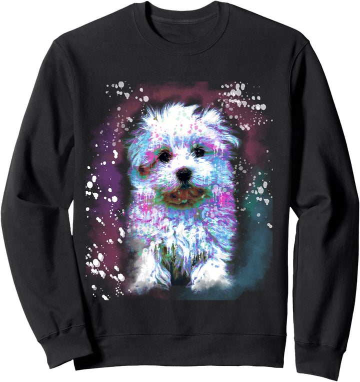 Havaneser Wasserfarben Hund Hunde Hundemama Watercolor Sweatshirt