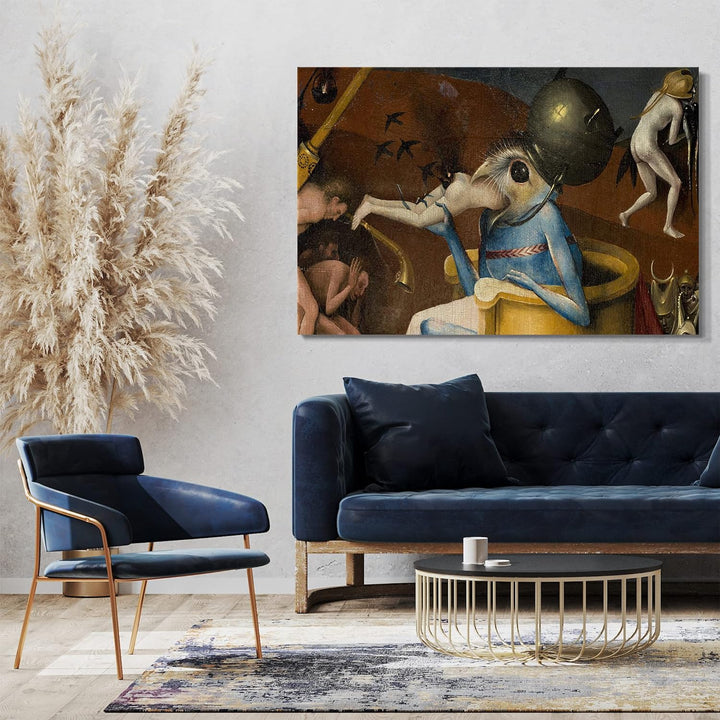 Printed Paintings Leinwand (80x60cm): Hieronymus Bosch - Ausschnitt aus Garten der Lüste (I) 80x60 c