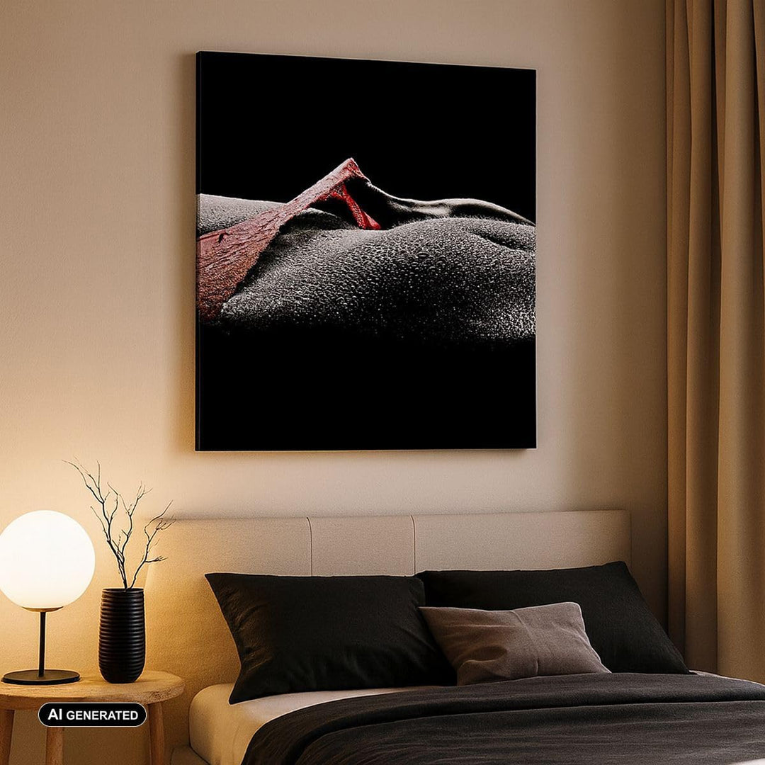 Bilder auf Leinwand 70x70cm Leinwandbild Körper weibliches Modell Wassertropfen Gross Wanddeko Bild