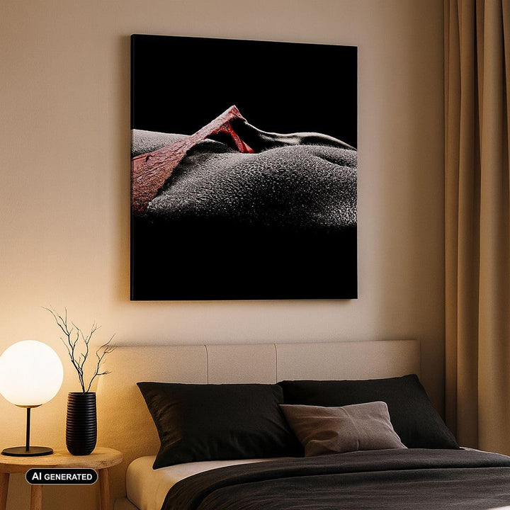 Bilder auf Leinwand 70x70cm Leinwandbild Körper weibliches Modell Wassertropfen Gross Wanddeko Bild