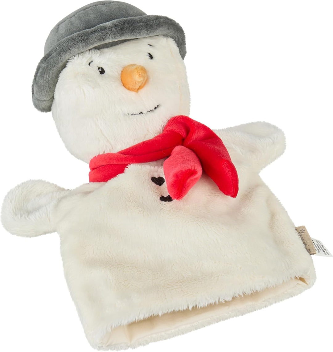 Sterntaler Handpuppe Schneemann, Kinder- und Babyspielzeug, weicher Flausch, mit Schal und Hut, watt