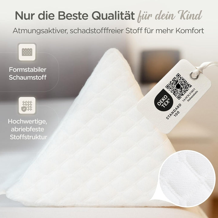 LUNOVA® Rausfallschutz Bett Reise Kinder &amp; Baby - Boxspringbett mobil | Mit Gurt &amp; Reisetasche · zus