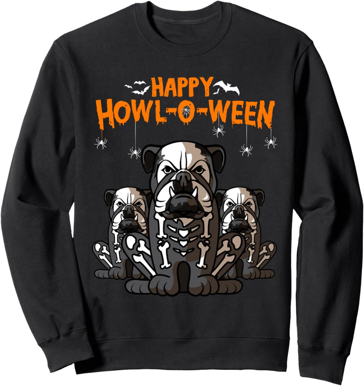 Howl-o-ween Bulldogge Hundekostüm Halloween Sweatshirt