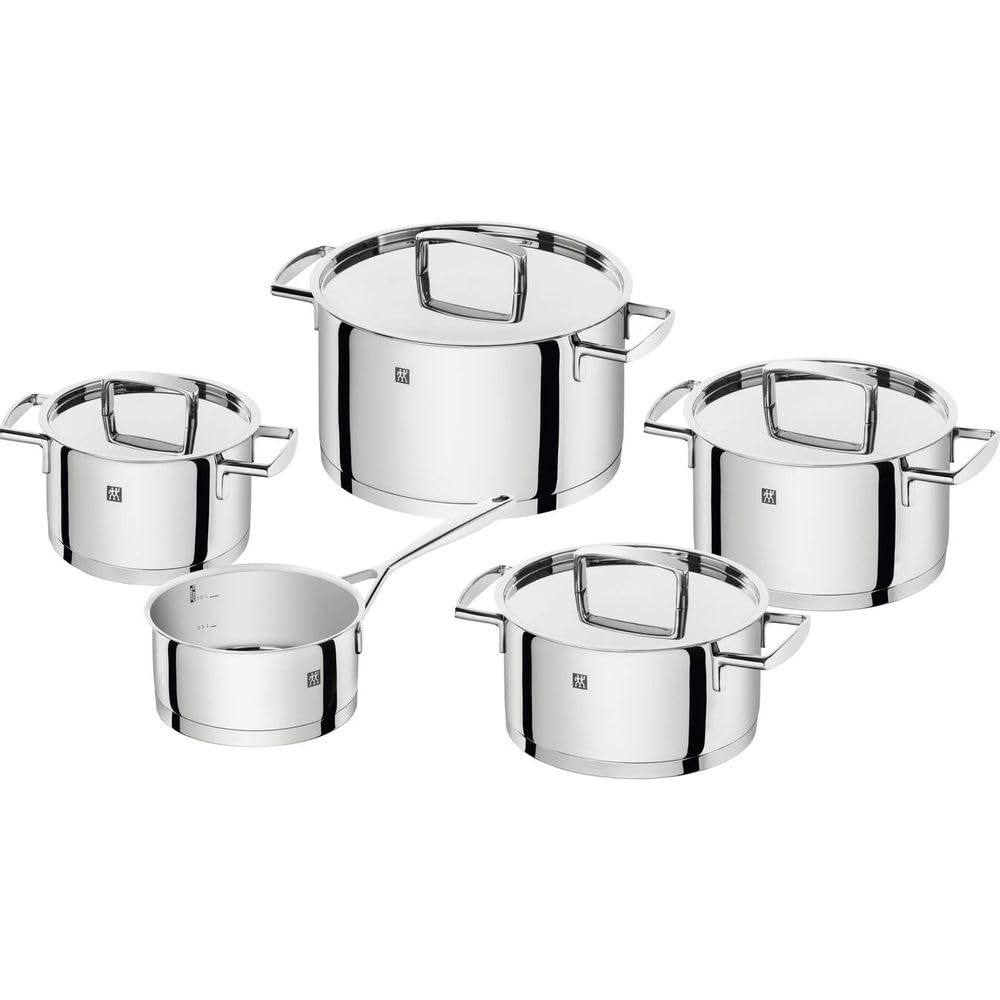 ZWILLING Passion Kochtopf-Set, 5-teilig, 4 Deckel, Induktionsgeeignet, Edelstahl 5-teilig Passion Si
