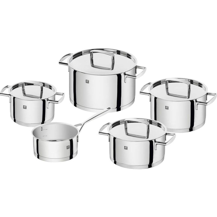 ZWILLING Passion Kochtopf-Set, 5-teilig, 4 Deckel, Induktionsgeeignet, Edelstahl 5-teilig Passion Si