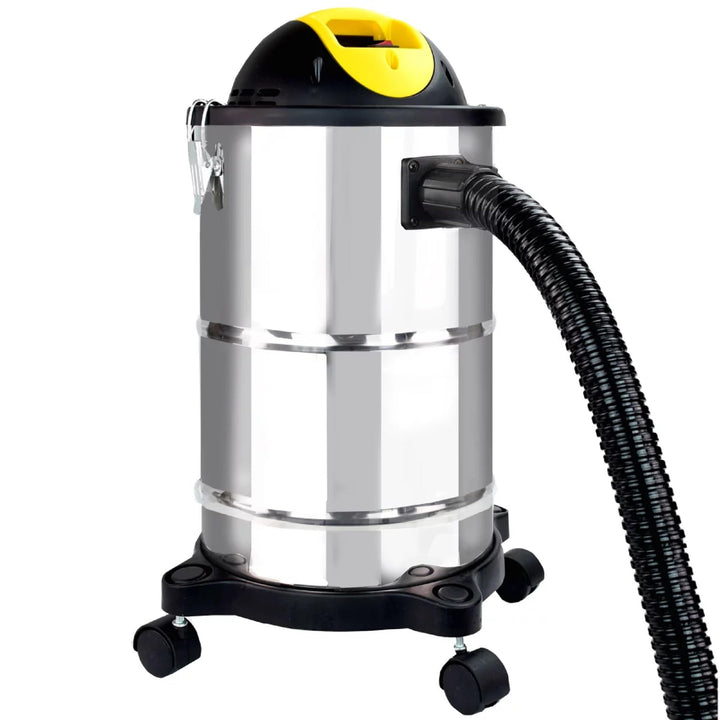 Syntrox 2 in 1 Edelstahl Aschesauger + Staubsauger Titana, Leicht und handlich, 4 Laufrollen, 1600 W