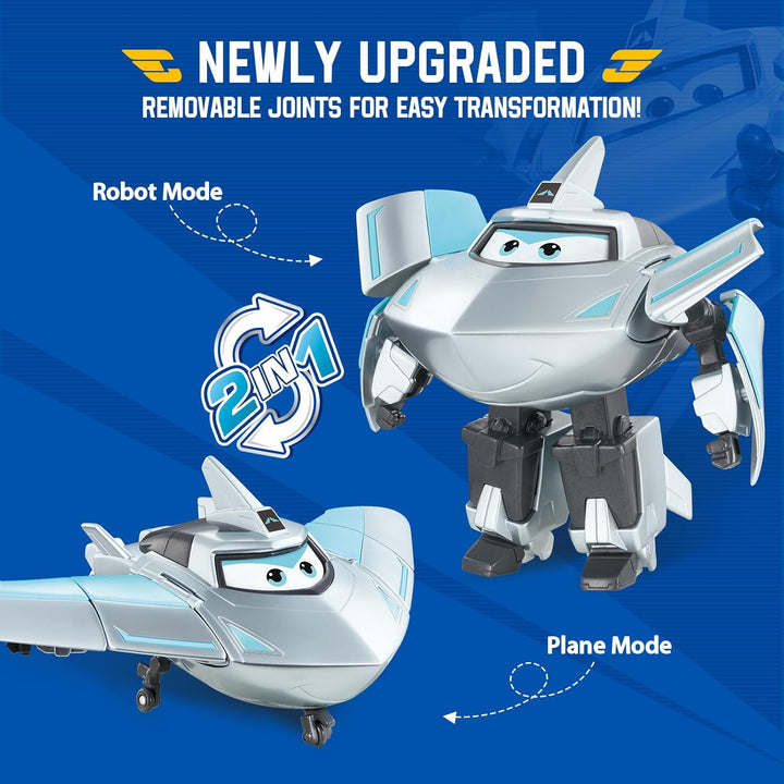 Super Wings Transformations-Flugzeug Supercharged Traver, ca. 12,7 cm grosse Spiel-Figur für Kinder,