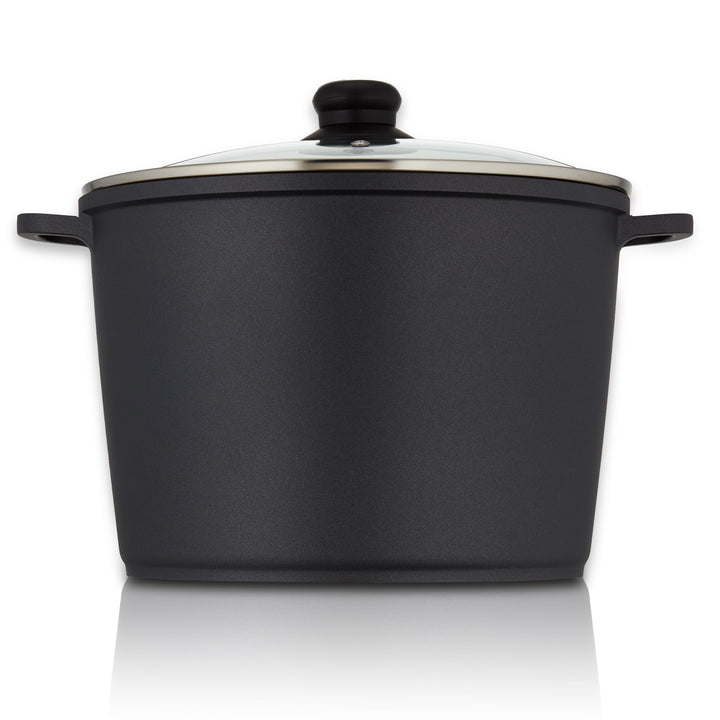 KHG Topf Kochtopf 28 cm Induktion Antihaftbeschichtung XXL Gemüsetopf Grossraumtopf 10 Liter | Schwa