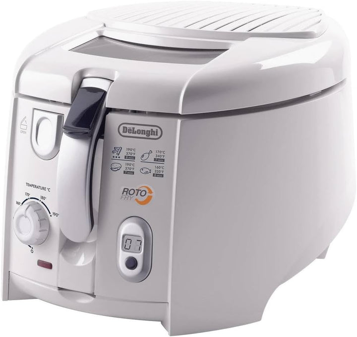 De'Longhi Roto-Fry F28533.W1 Rotofritteuse | Roto-Fry-System für 50 % weniger Öl | Easy Clean System