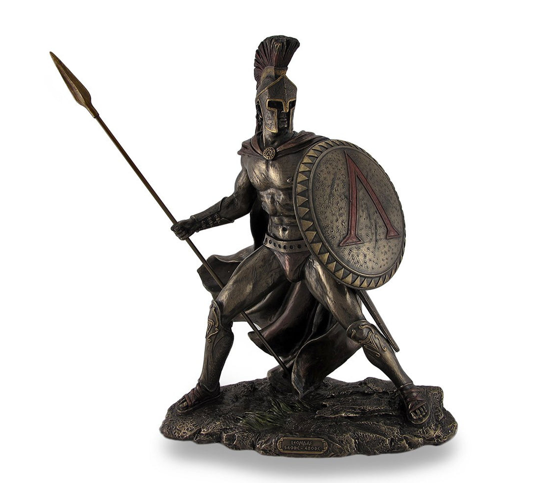 Leonidas, Griechisch Warrior King, braunen Skulpturale Statue