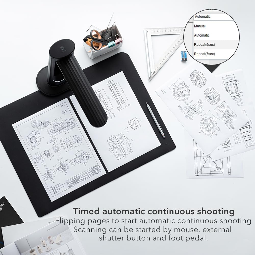 K2 Dokumentenscanner 23 MP: Automatisches Flachrechnen bis zum A3-Format Buchscanner OCR in Echtzeit